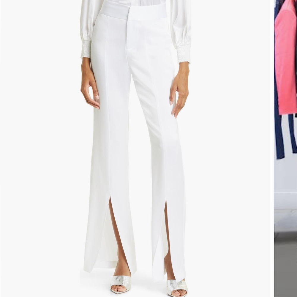 New Alice and Olivia Jody High Rise Slit Pants